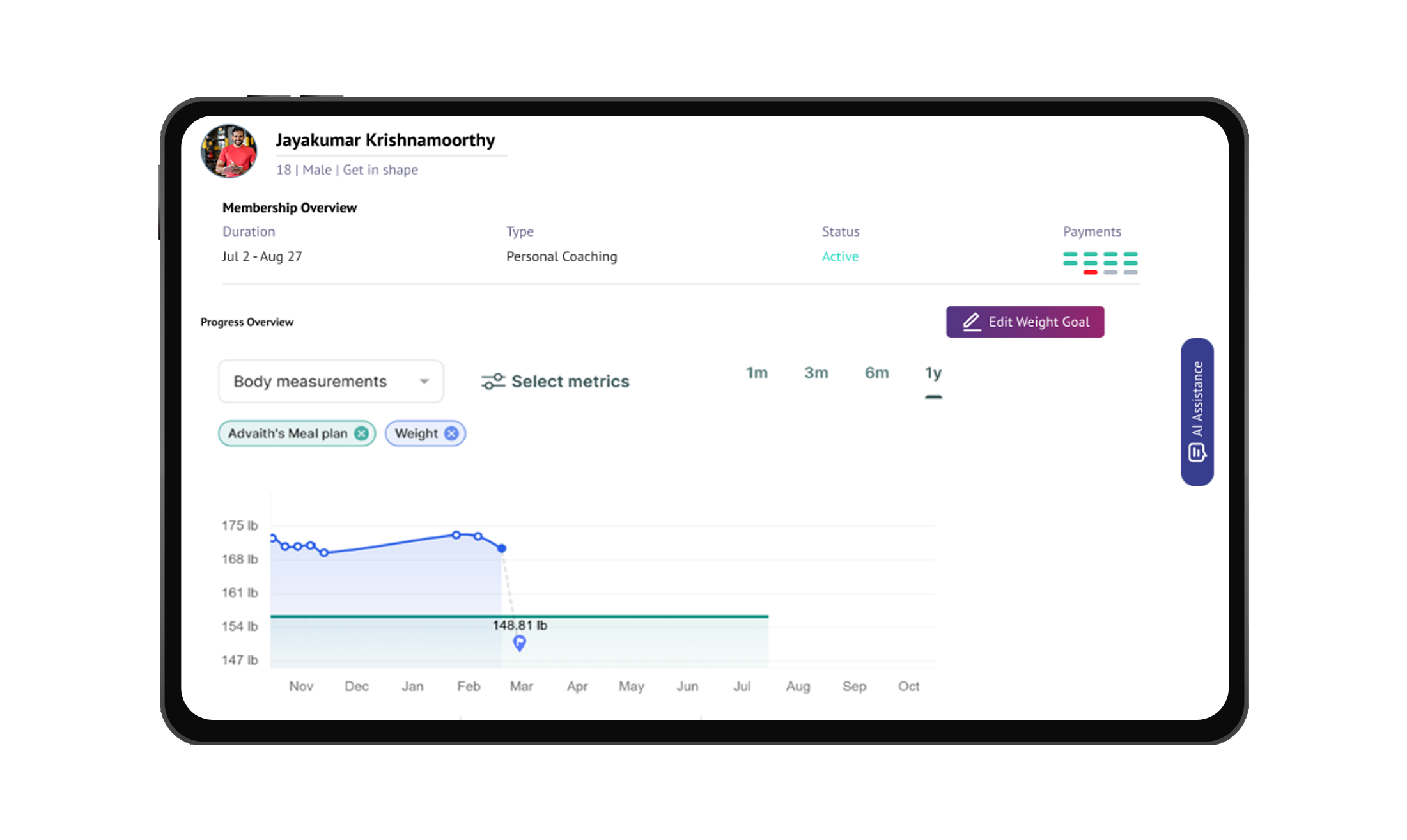 Client Tracking Dashboard