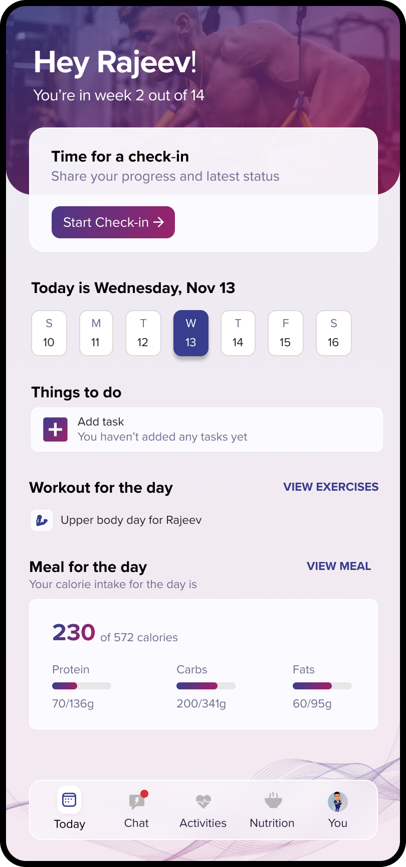 Client Workout Logging