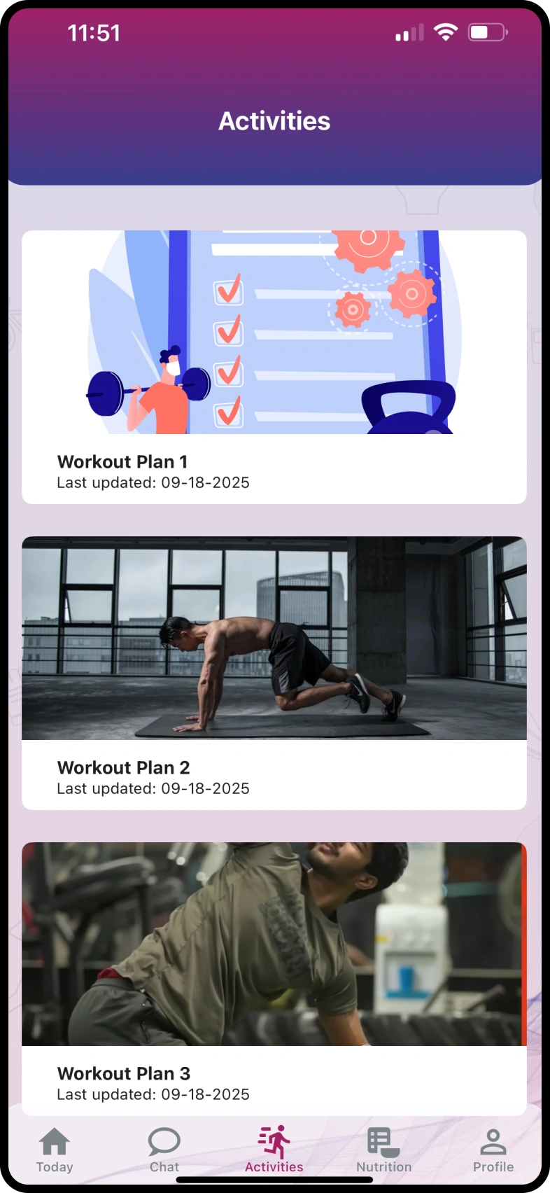 Client Mobile App Dashboard